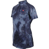 Aubrion by Shires Base Layer Revive Young Rider Kurze Ärmel Navy Tie Dye