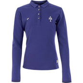 Aubrion Polo Shirt Team Young Rider Lange Ärmel Navy