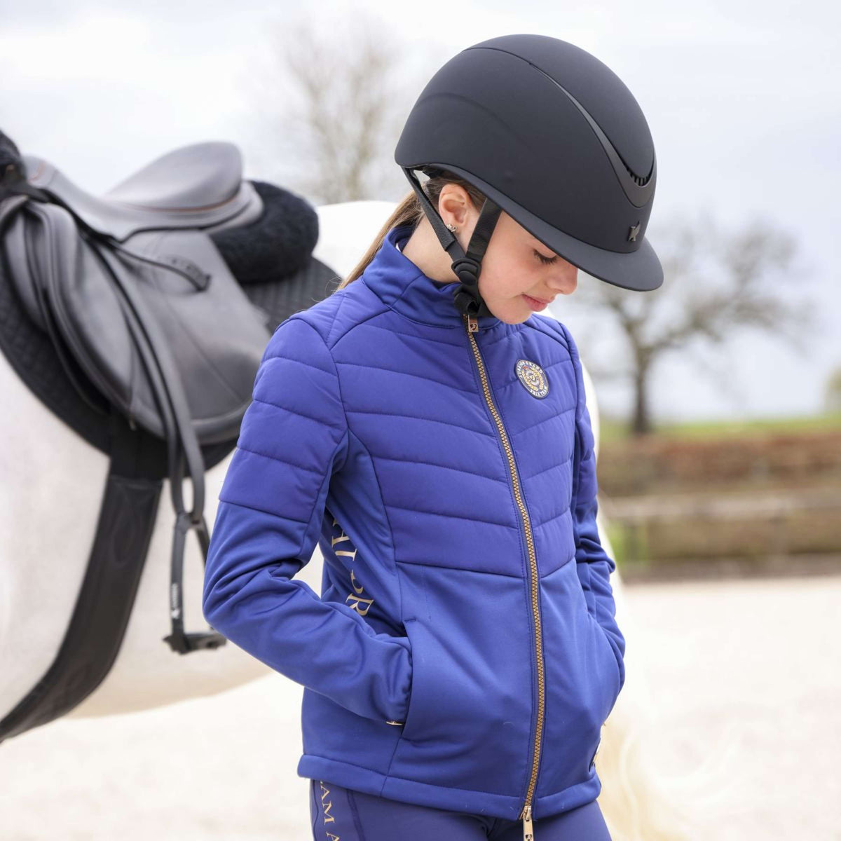 Aubrion Jacke Team Insulated Young Rider Navy