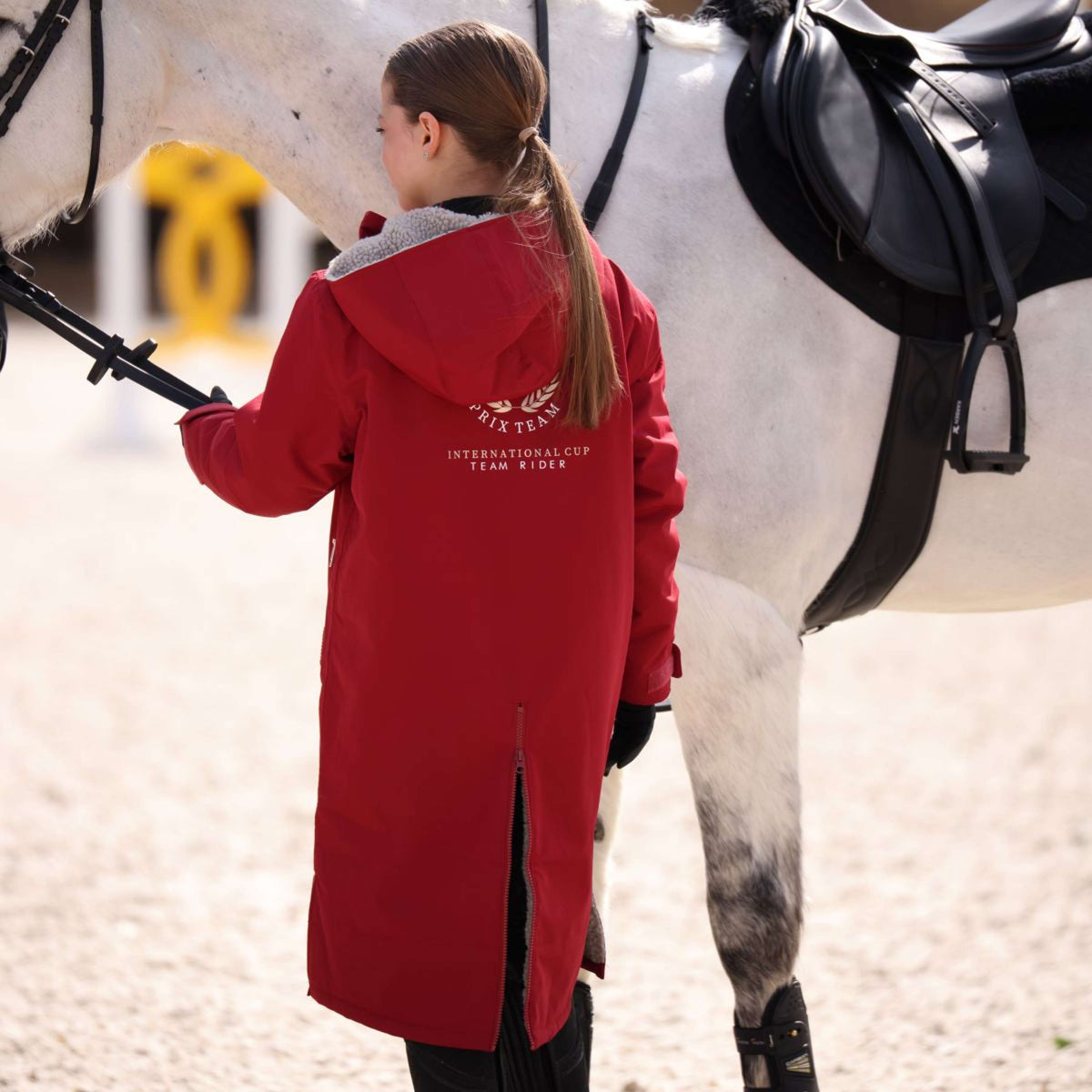 Aubrion Jacke Team All Weather Young Rider Rot