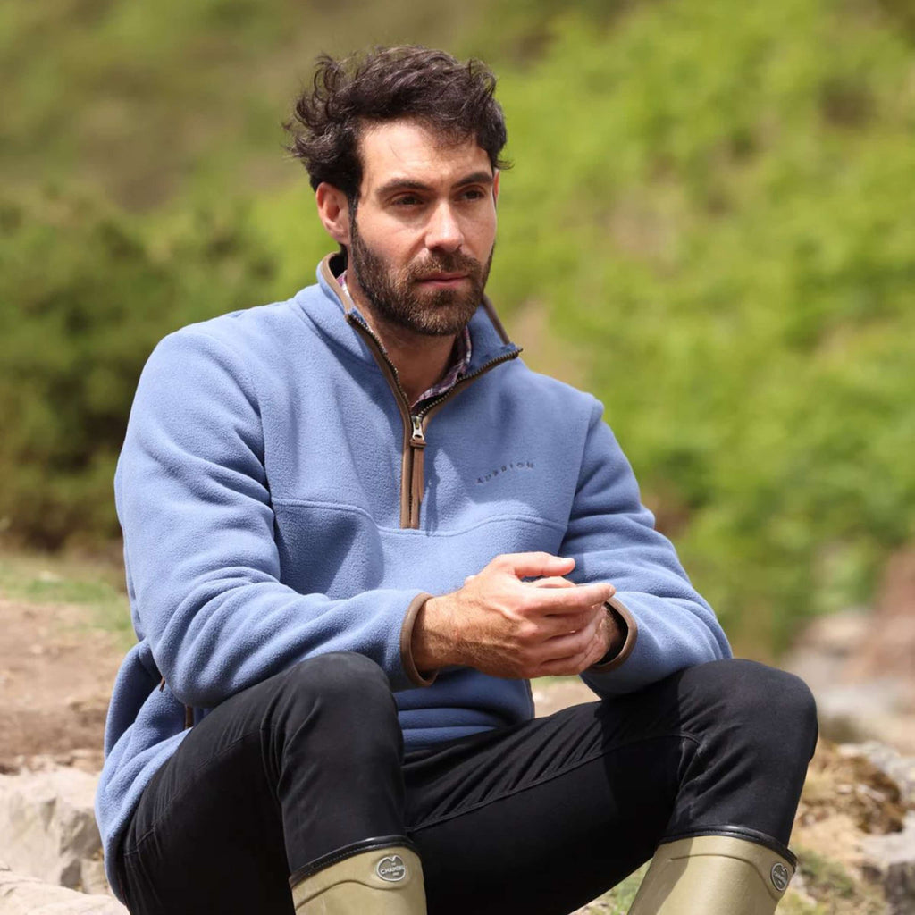 Aubrion by Shires Pullover Original Fleece Herren Blau