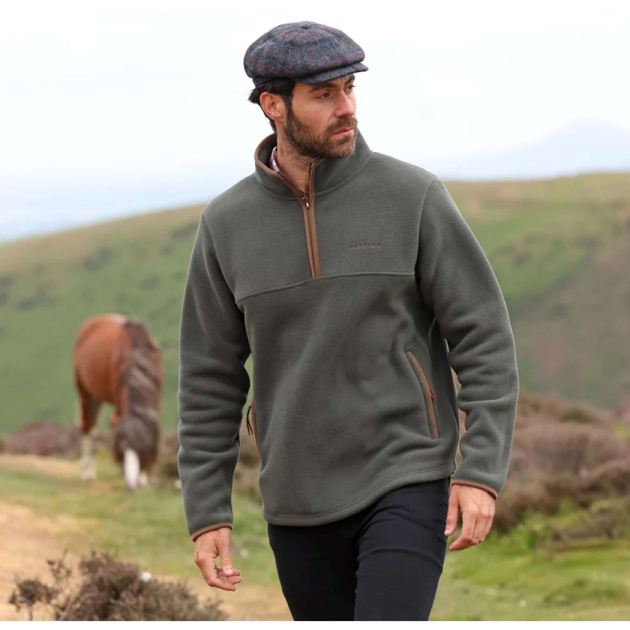 Aubrion by Shires Pullover Original Fleece Herren Grün