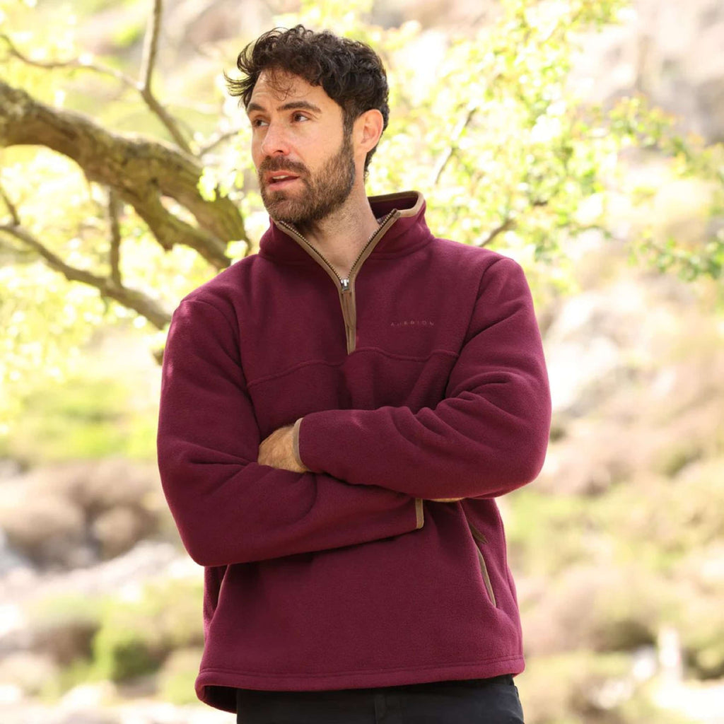 Aubrion by Shires Pullover Original Fleece Herren Maroon