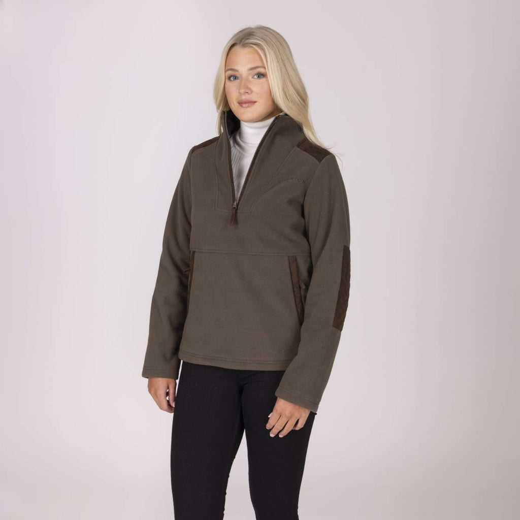 Aubrion by Shires Pullover Heritage Fleece Dunkelolive