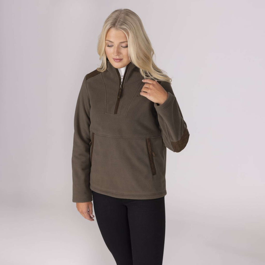 Aubrion by Shires Pullover Heritage Fleece Dunkelolive
