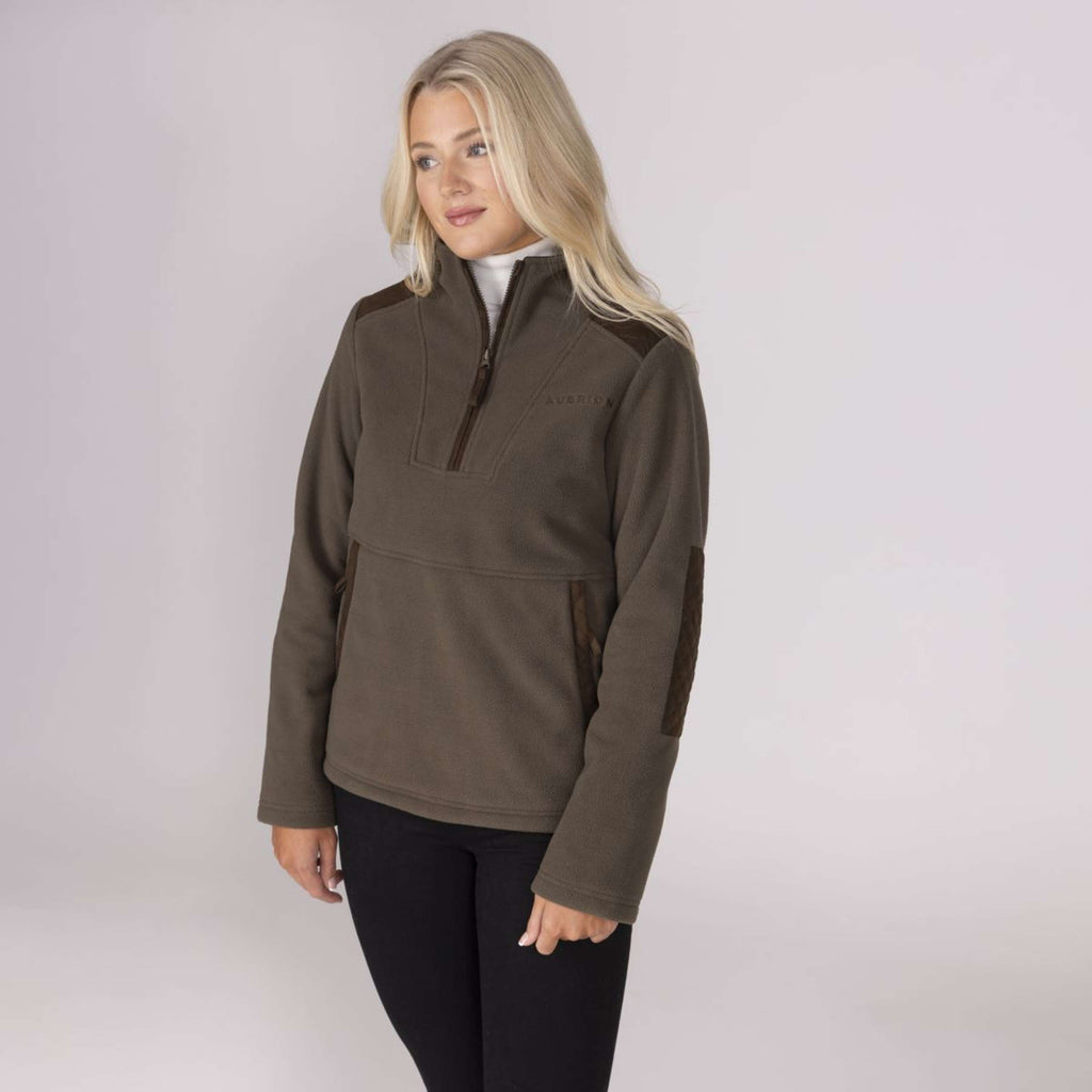 Aubrion by Shires Pullover Heritage Fleece Dunkelolive