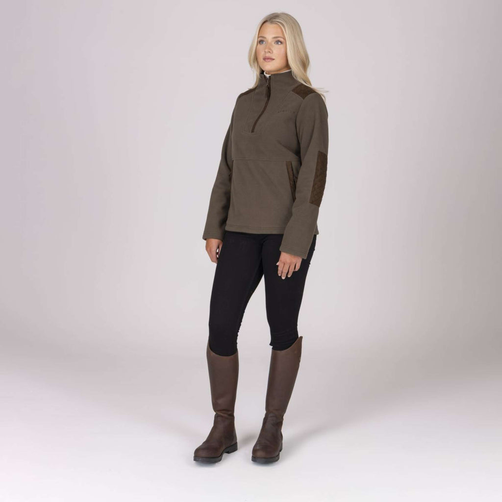 Aubrion by Shires Pullover Heritage Fleece Dunkelolive