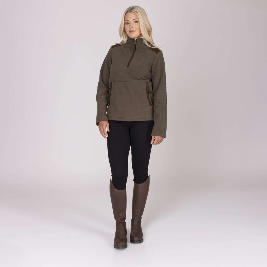 Aubrion by Shires Pullover Heritage Fleece Dunkelolive