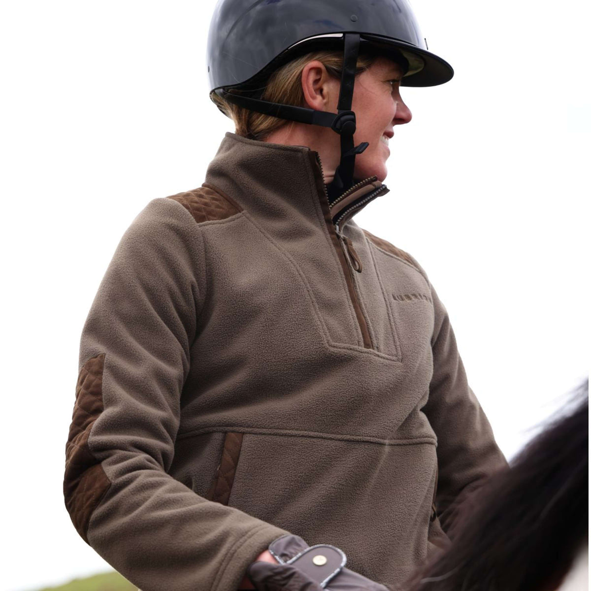 Aubrion by Shires Pullover Heritage Fleece Dunkelolive