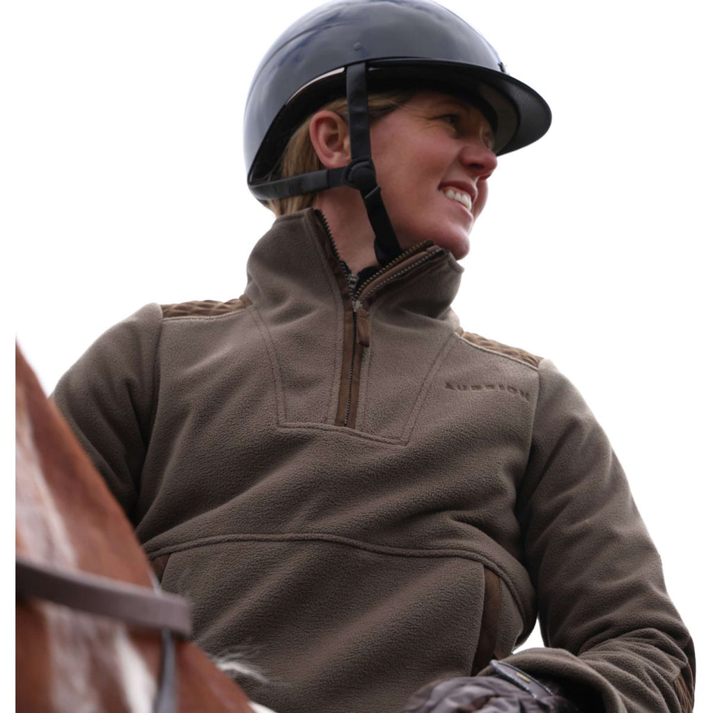 Aubrion by Shires Pullover Heritage Fleece Dunkelolive