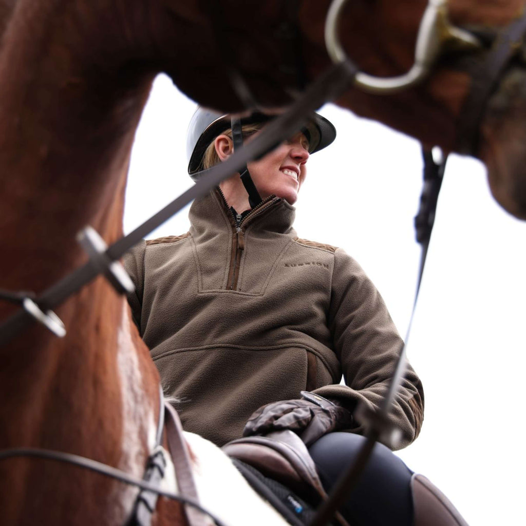 Aubrion by Shires Pullover Heritage Fleece Dunkelolive