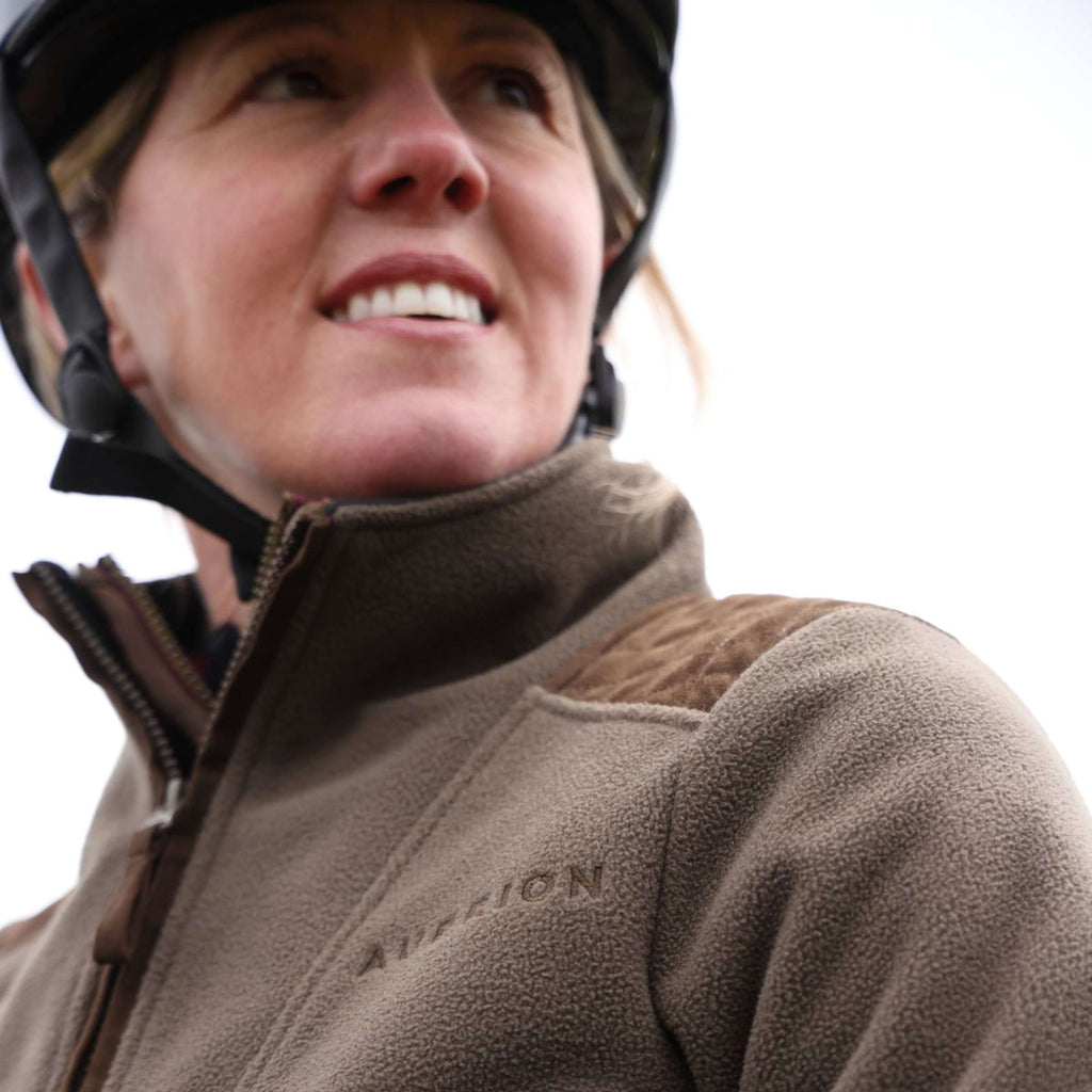 Aubrion by Shires Pullover Heritage Fleece Dunkelolive