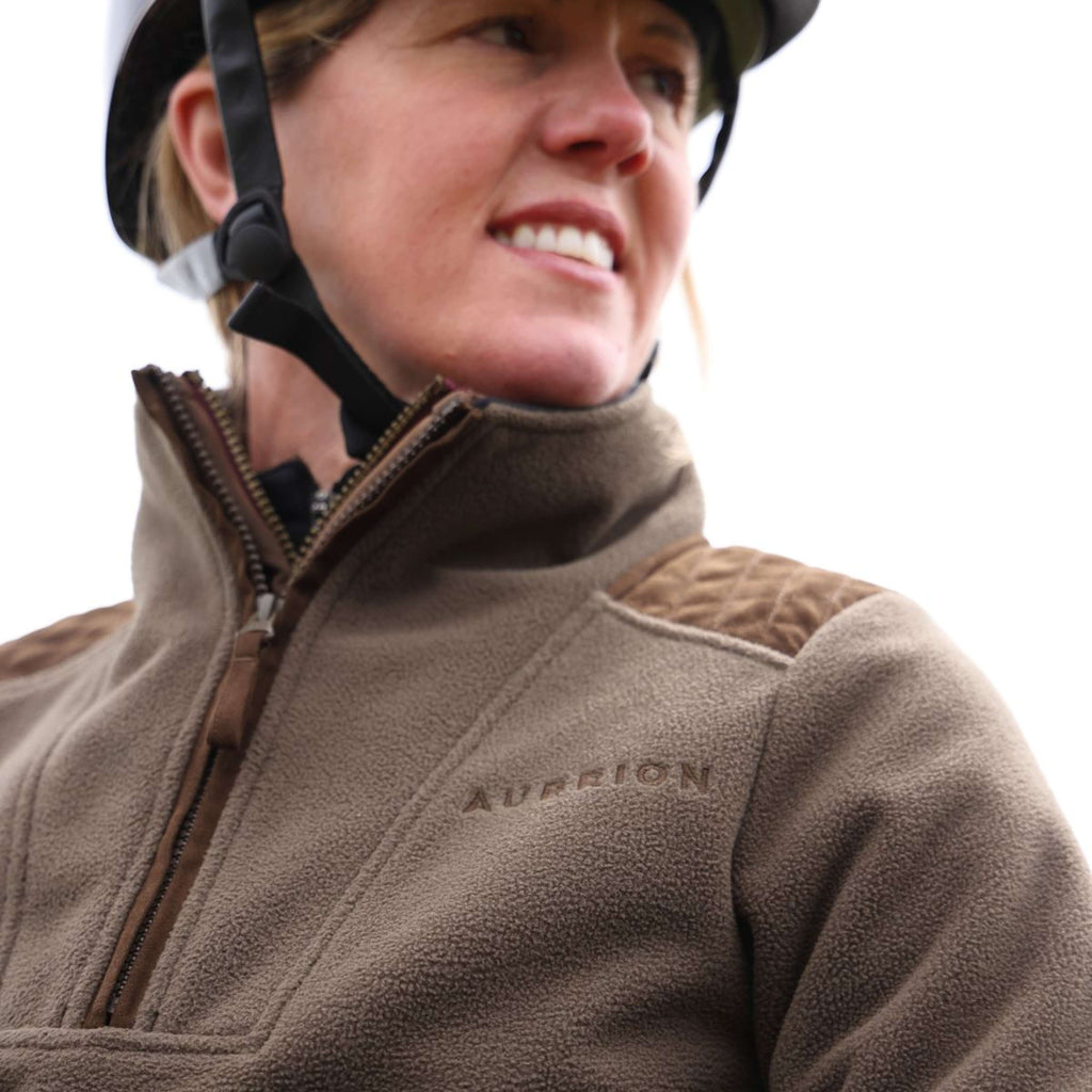 Aubrion by Shires Pullover Heritage Fleece Dunkelolive