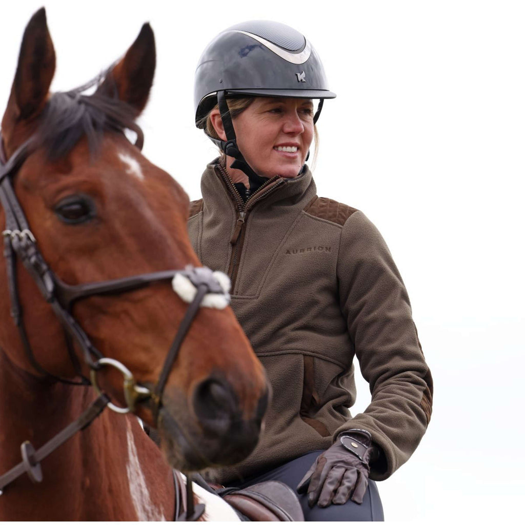 Aubrion by Shires Pullover Heritage Fleece Dunkelolive