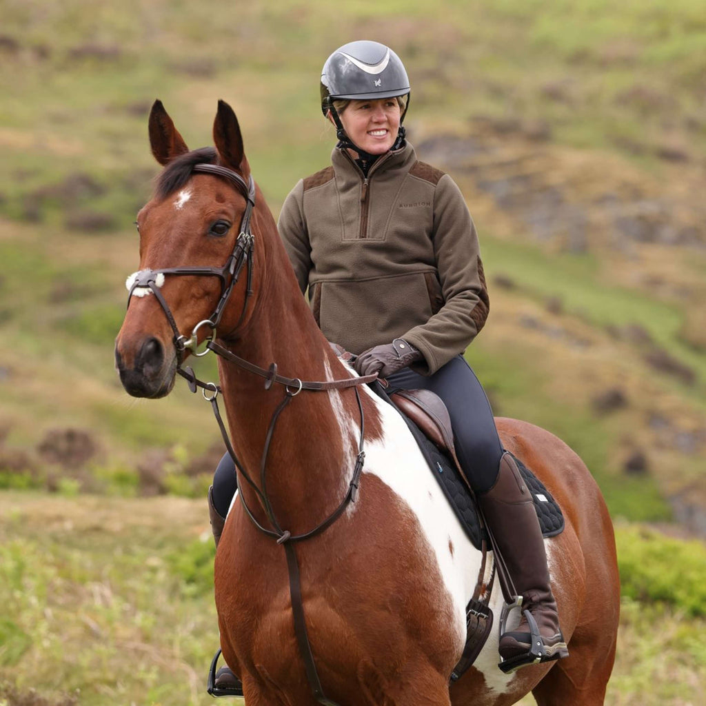 Aubrion by Shires Pullover Heritage Fleece Dunkelolive