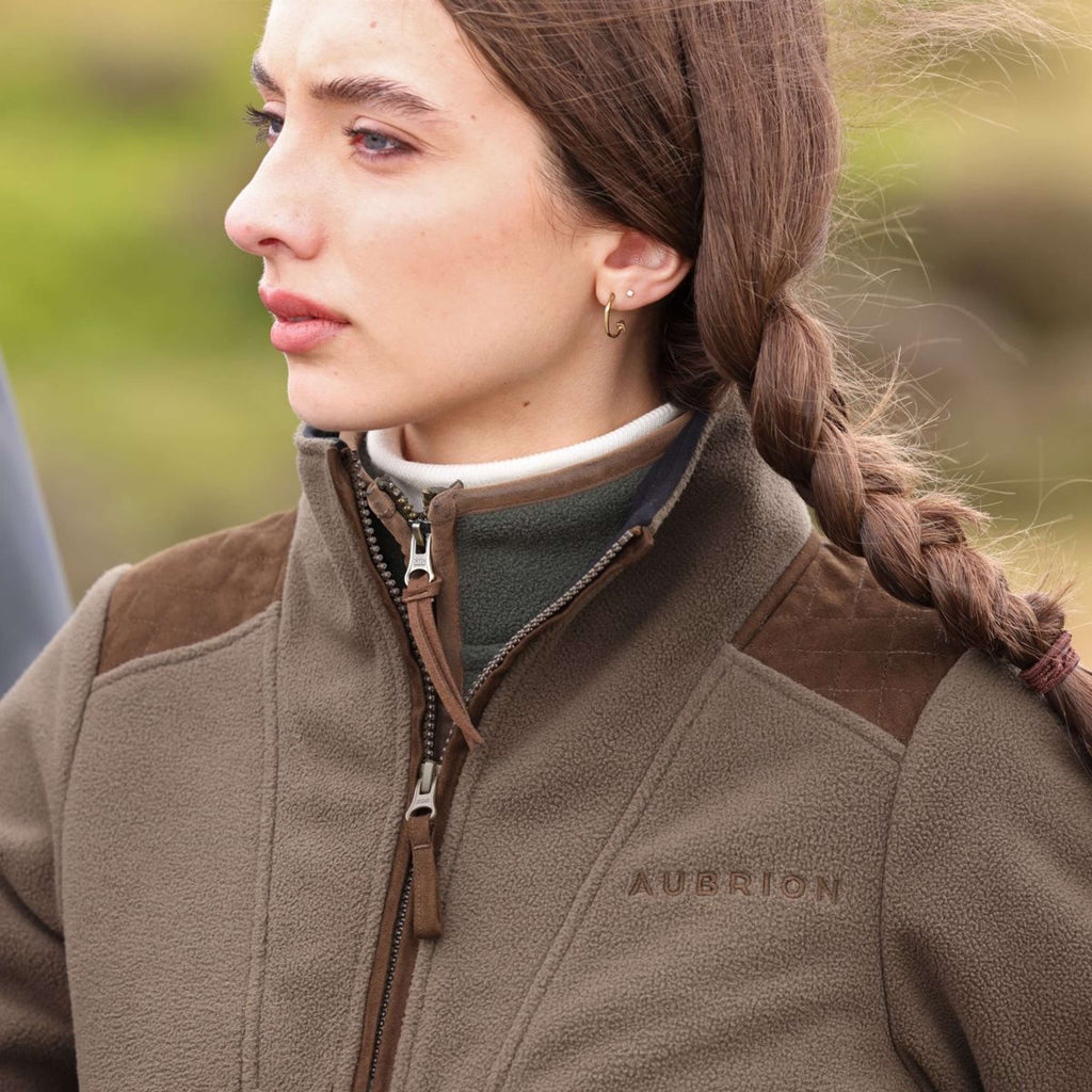 Aubrion by Shires Pullover Heritage Fleece Dunkelolive