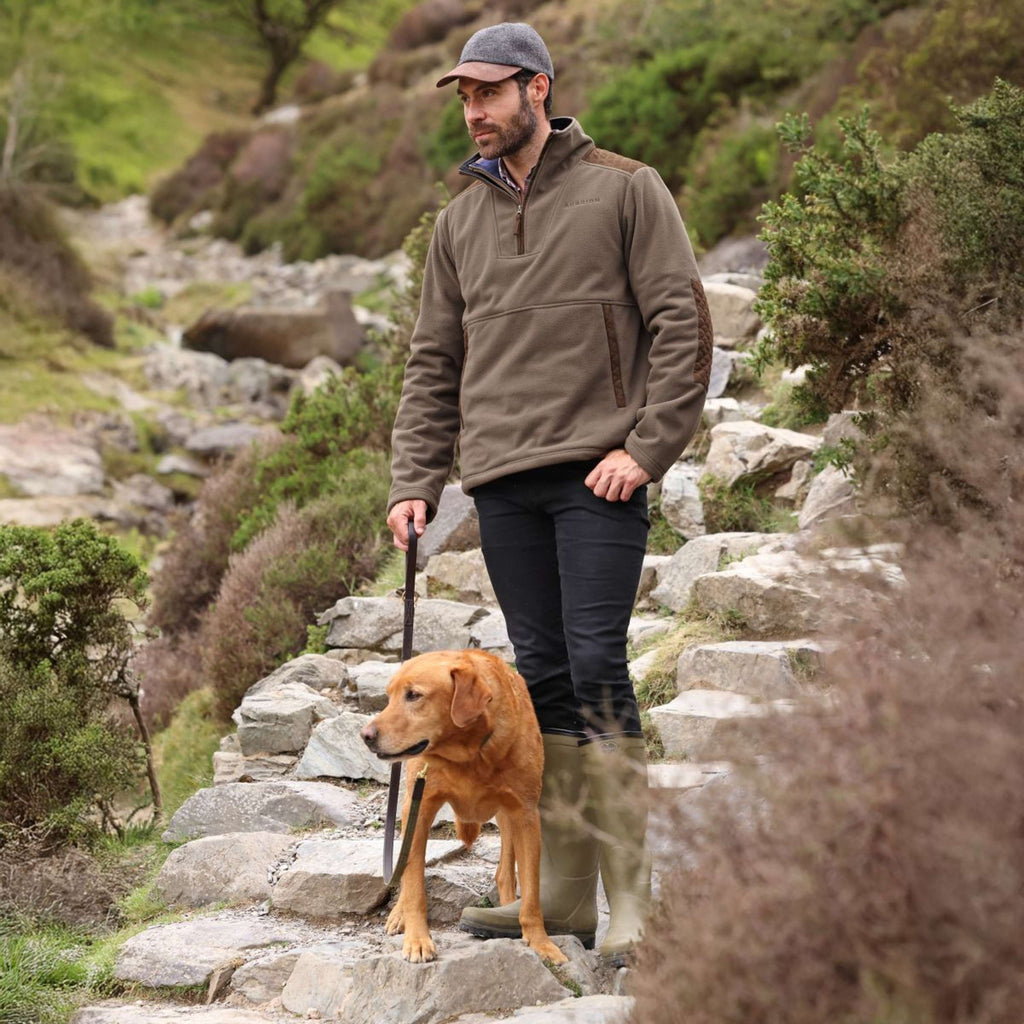 Aubrion by Shires Pullover Heritage Fleece Dunkelolive