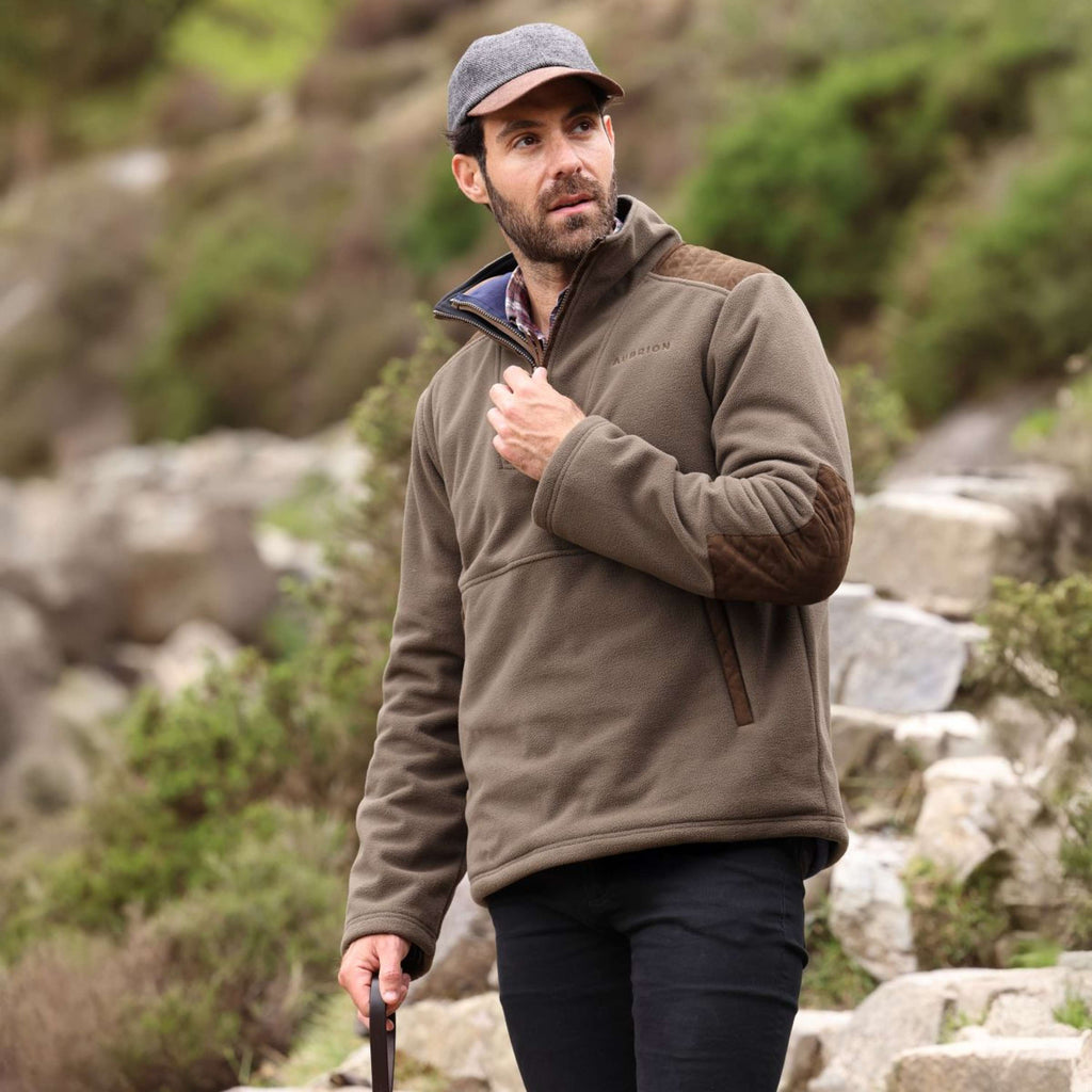 Aubrion by Shires Pullover Heritage Fleece Dunkelolive