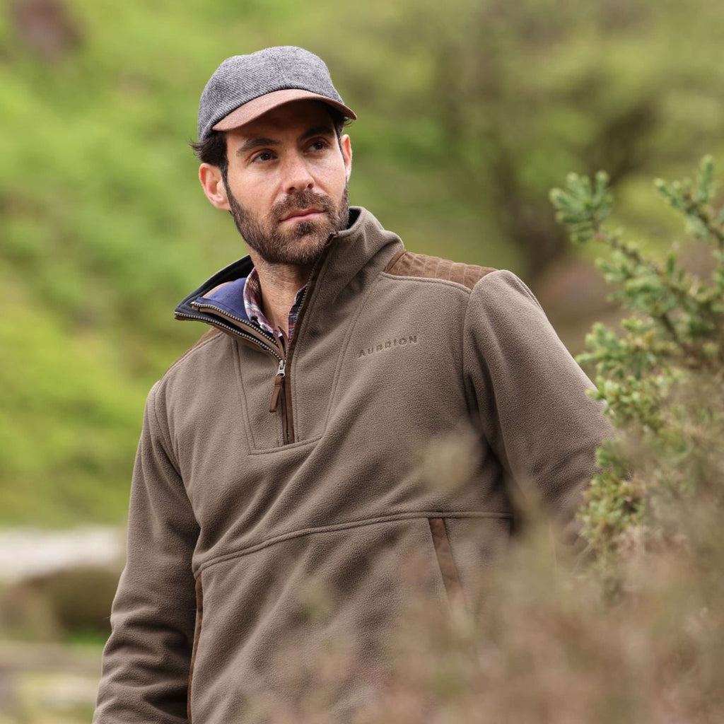 Aubrion by Shires Pullover Heritage Fleece Dunkelolive