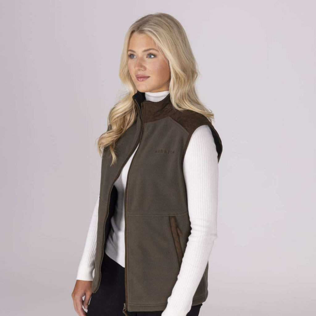 Aubrion by Shires Weste Heritage Fleece Dunkelolive