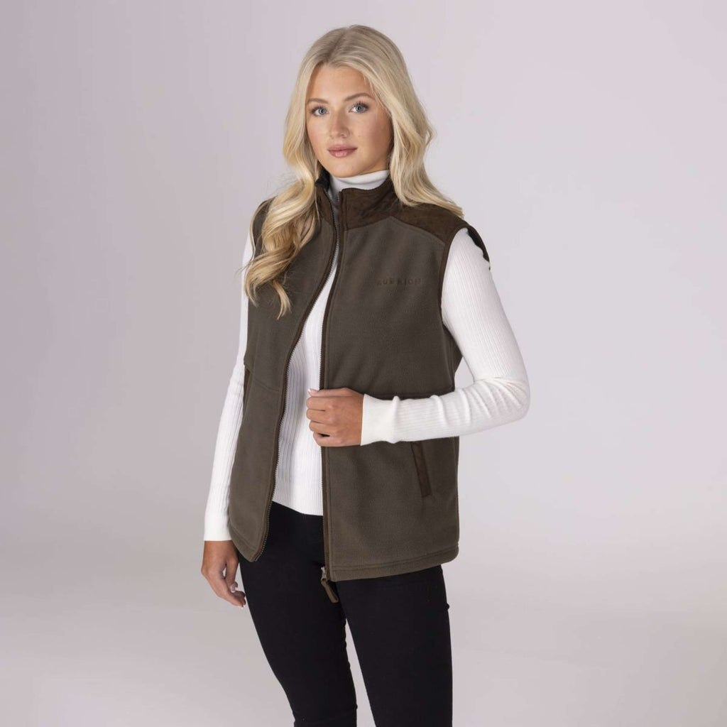 Aubrion by Shires Weste Heritage Fleece Dunkelolive