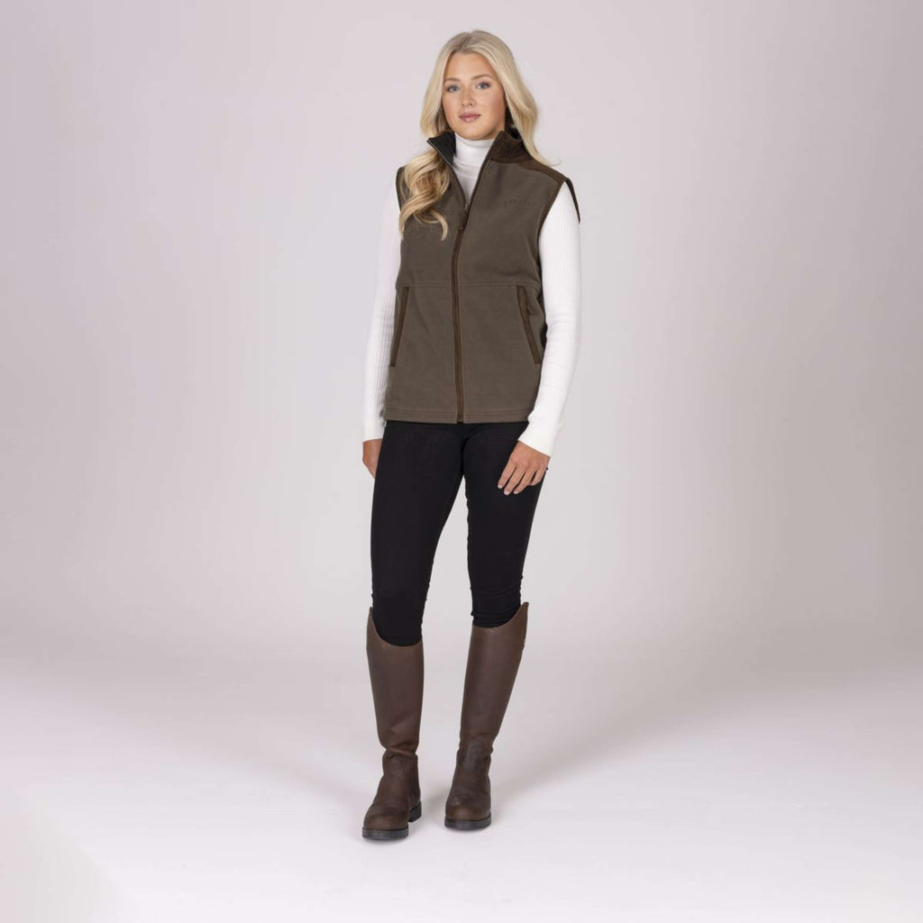 Aubrion by Shires Weste Heritage Fleece Dunkelolive
