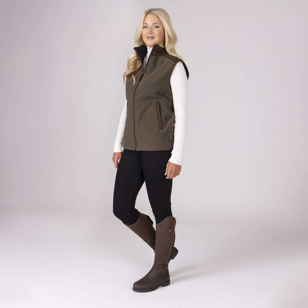 Aubrion by Shires Weste Heritage Fleece Dunkelolive