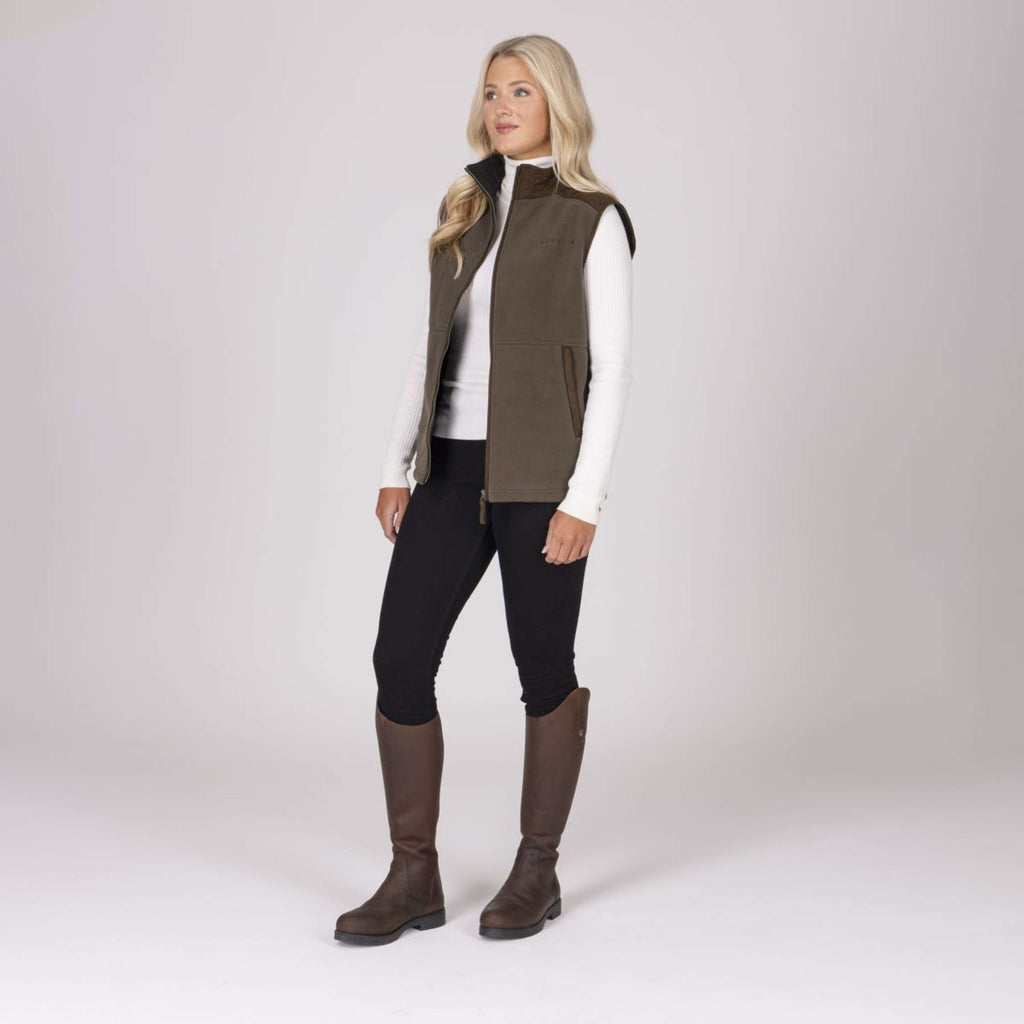 Aubrion by Shires Weste Heritage Fleece Dunkelolive
