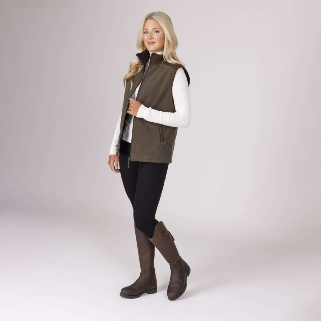 Aubrion by Shires Weste Heritage Fleece Dunkelolive