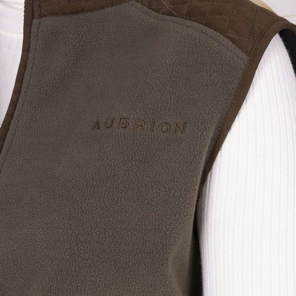 Aubrion by Shires Weste Heritage Fleece Dunkelolive
