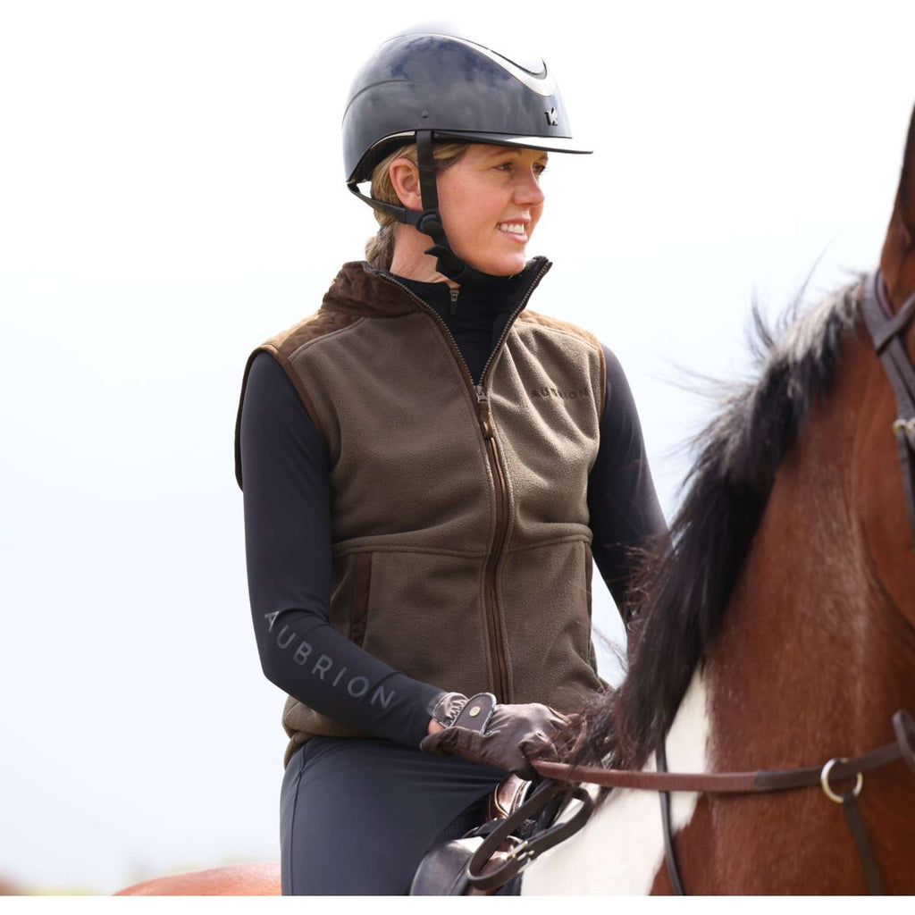 Aubrion by Shires Weste Heritage Fleece Dunkelolive