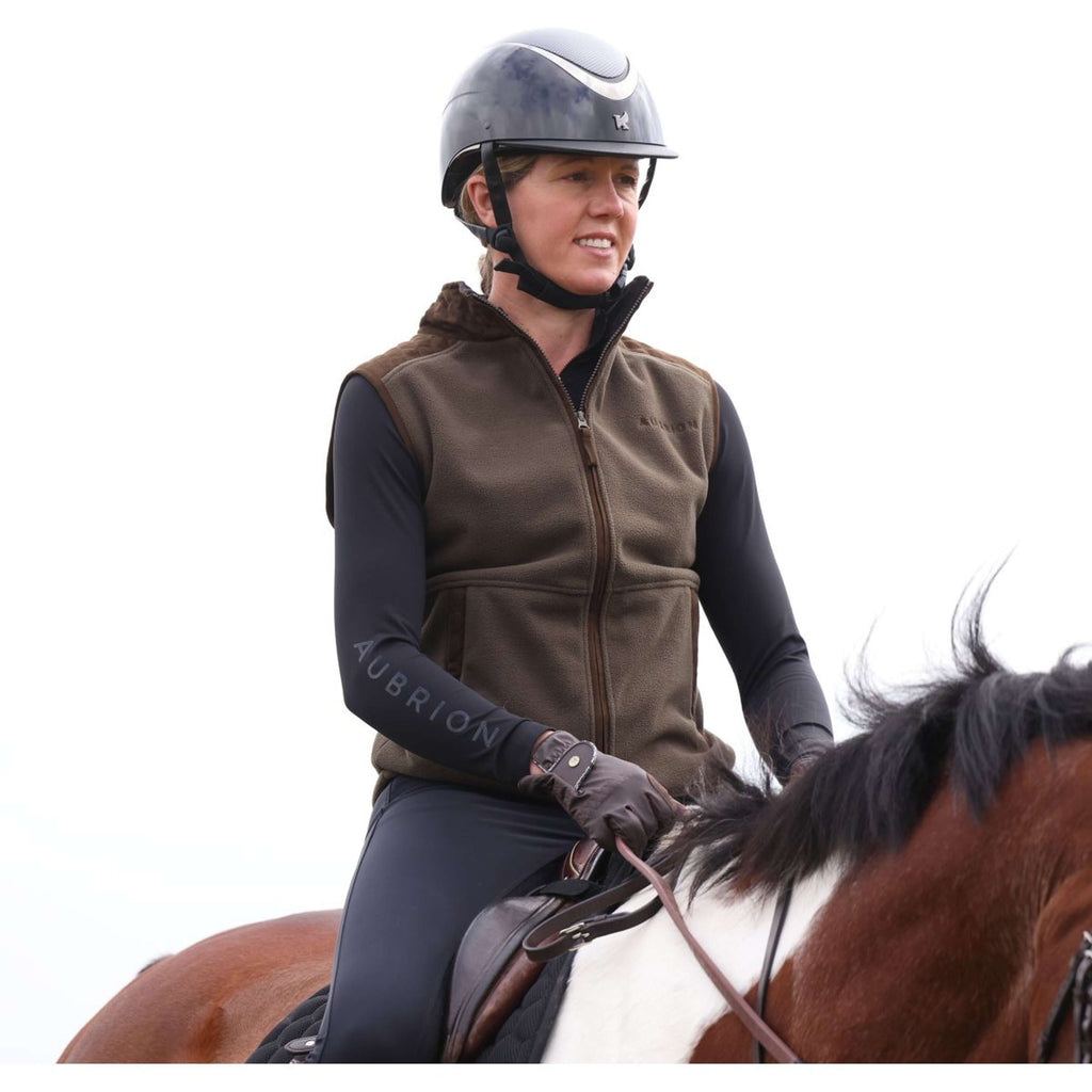 Aubrion by Shires Weste Heritage Fleece Dunkelolive
