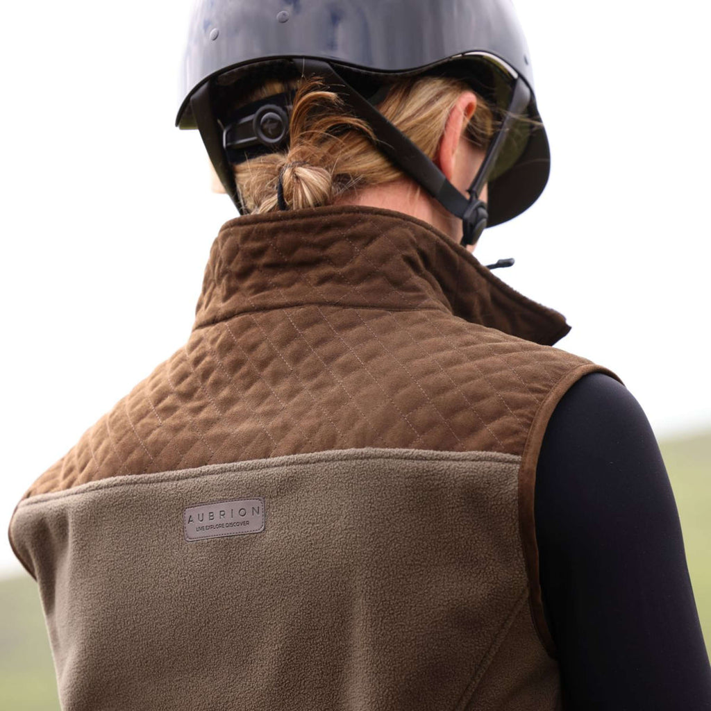 Aubrion by Shires Weste Heritage Fleece Dunkelolive