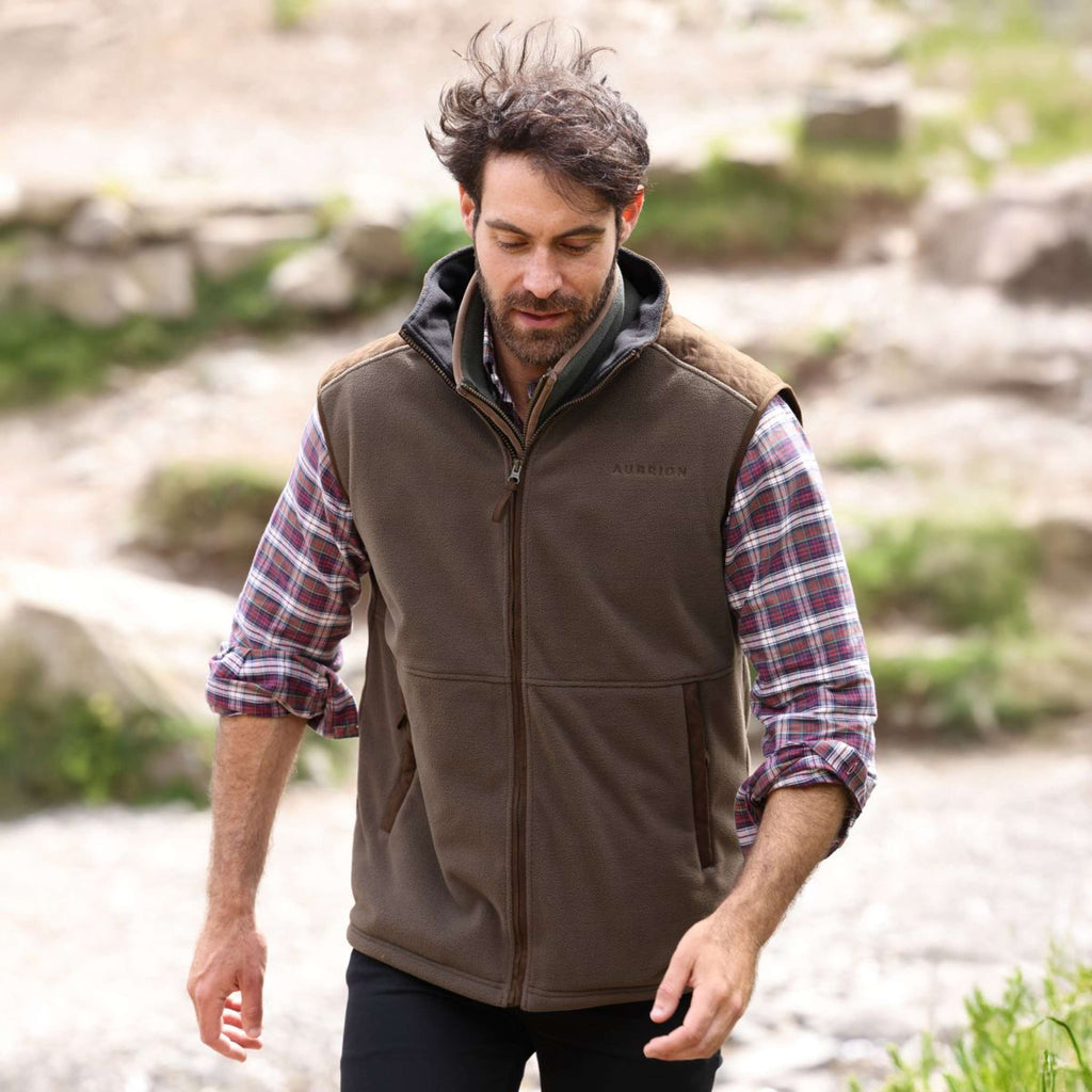Aubrion by Shires Weste Heritage Fleece Dunkelolive