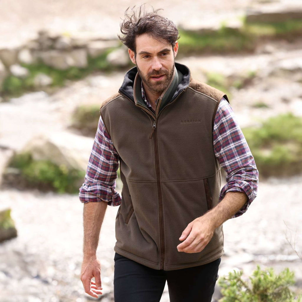 Aubrion by Shires Weste Heritage Fleece Dunkelolive