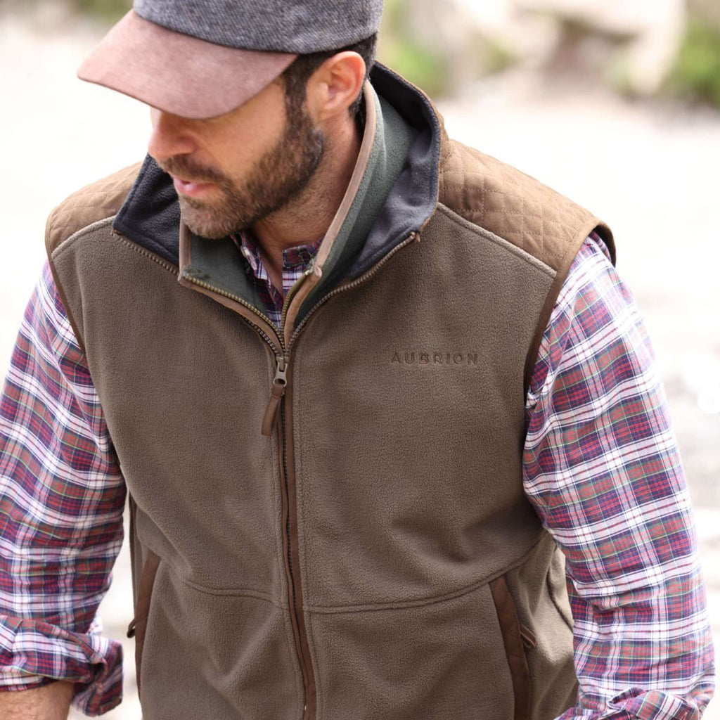 Aubrion by Shires Weste Heritage Fleece Dunkelolive