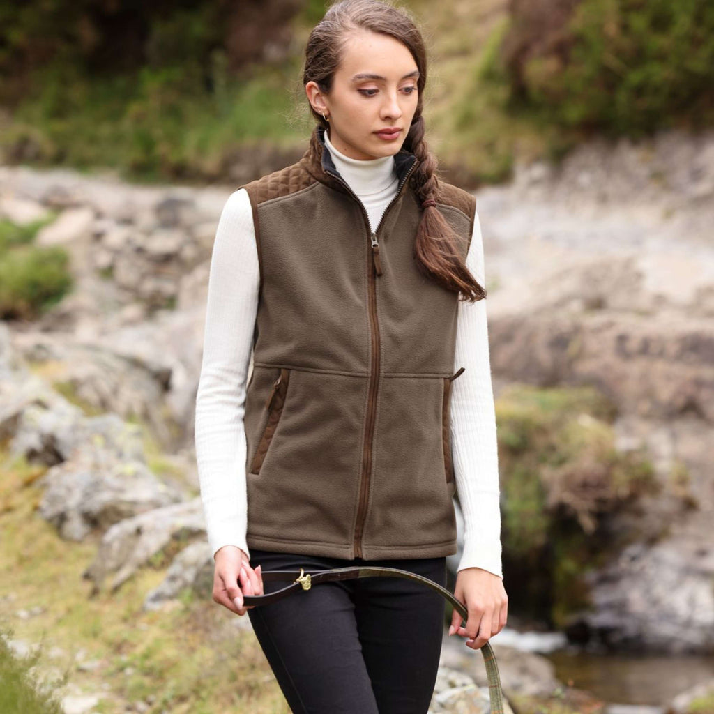 Aubrion by Shires Weste Heritage Fleece Dunkelolive