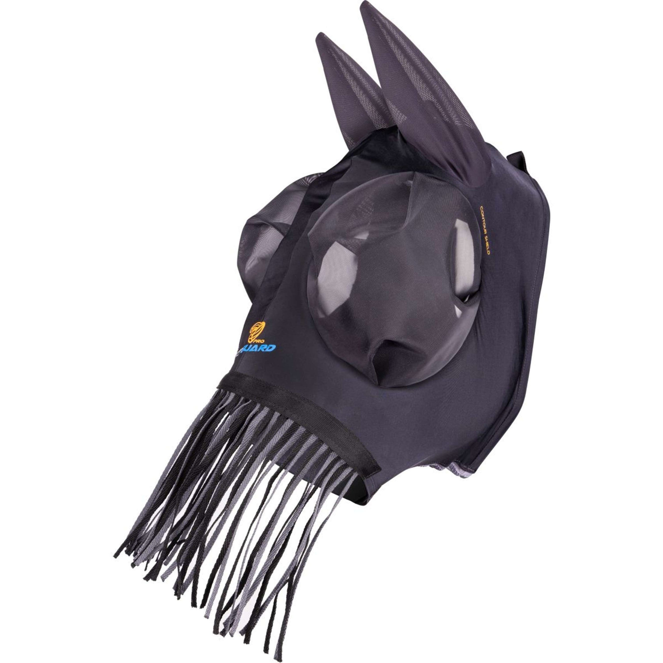 FlyGuard by Shires Fliegenmaske Pro Stretch mit Ohren und Fransen Jet FlyGuard by Shires Fliegenmaske Pro Stretch mit Ohren und Fransen Jet