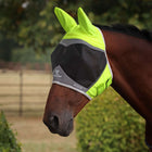 FlyGuard by Shires Fliegenmaske Pro Hi-Viz Fine Mesh mit Ohren Fluo gelb