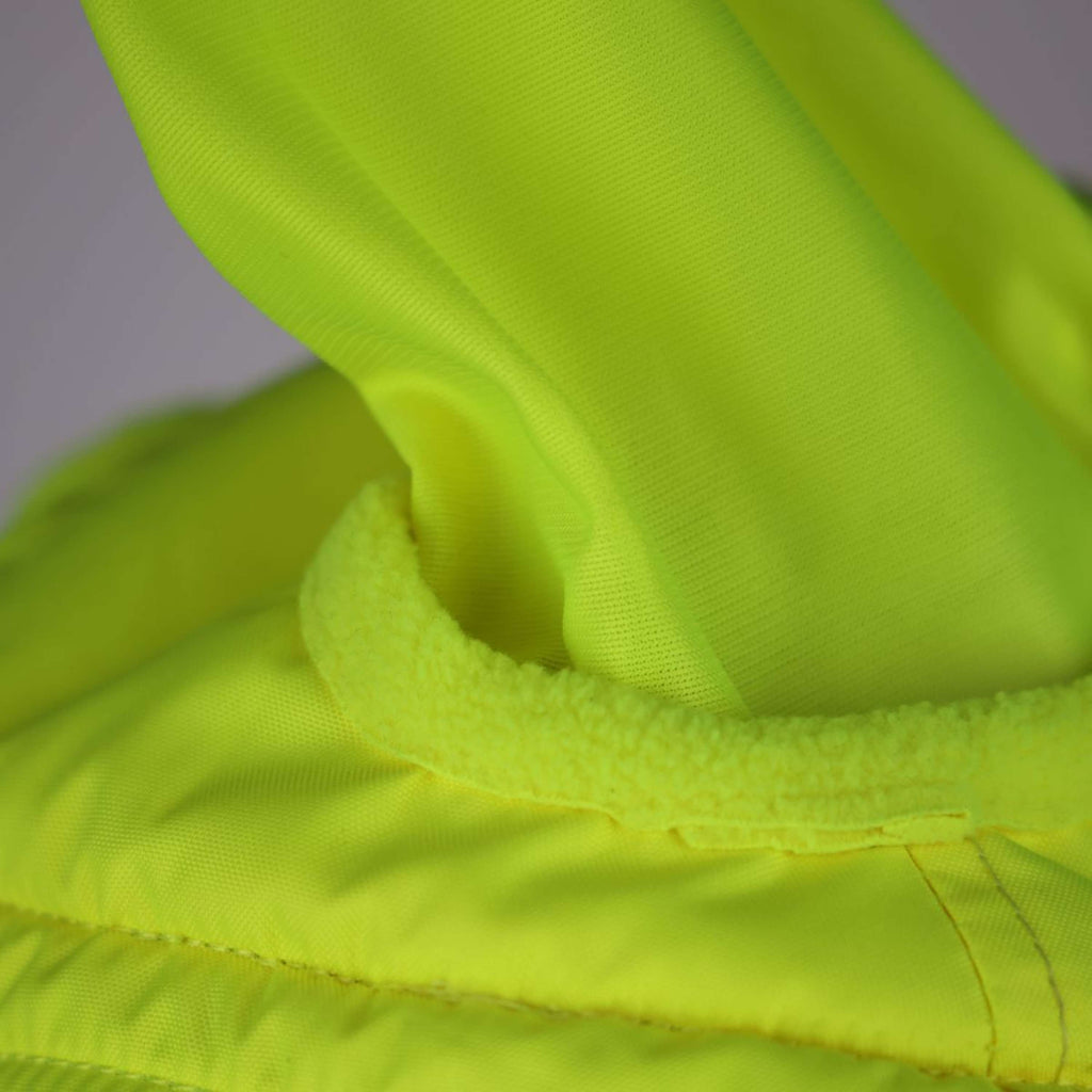 FlyGuard by Shires Fliegenmaske Pro Hi-Viz Fine Mesh mit Ohren und Fransen Fluo gelb