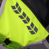 FlyGuard Fliegenmaske Pro Hi-Viz Fine Mesh mit Ohren und Fransen Fluo gelb