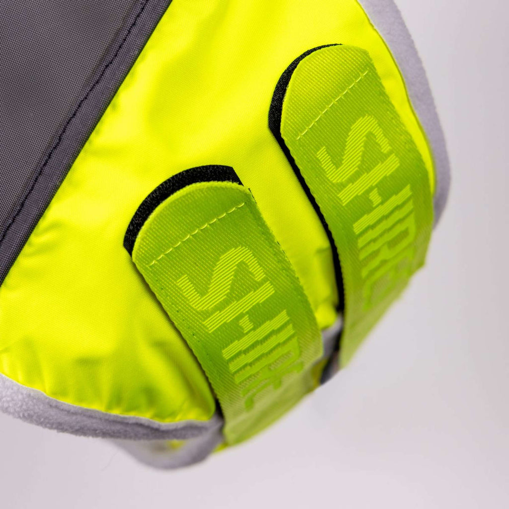 FlyGuard by Shires Fliegenmaske Pro Hi-Viz Fine Mesh mit Ohren und Nase Fluo gelb