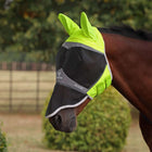 FlyGuard by Shires Fliegenmaske Pro Hi-Viz Fine Mesh mit Ohren und Nase Fluo gelb