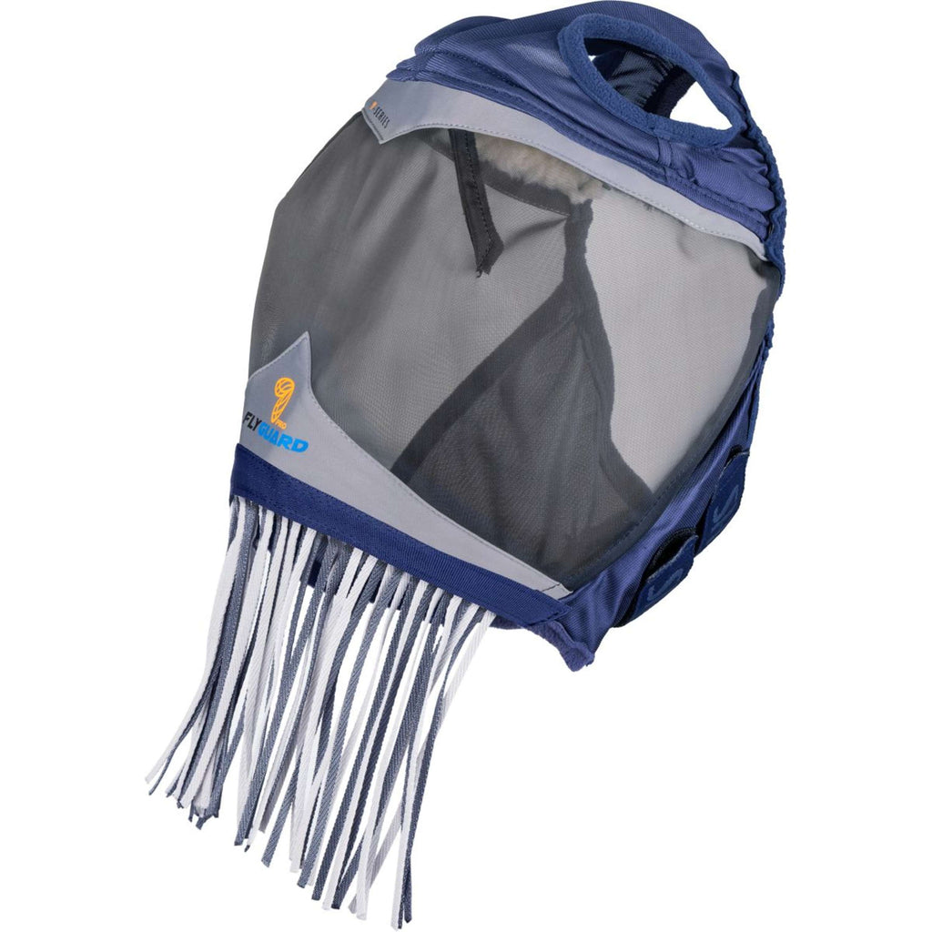 FlyGuard by Shires Fliegenmaske Pro Fine Mesh mit Ohrausschnitt und Nasenfransen Navy