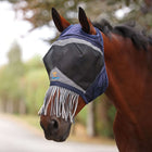 FlyGuard by Shires Fliegenmaske Pro Fine Mesh mit Ohrausschnitt und Nasenfransen Navy