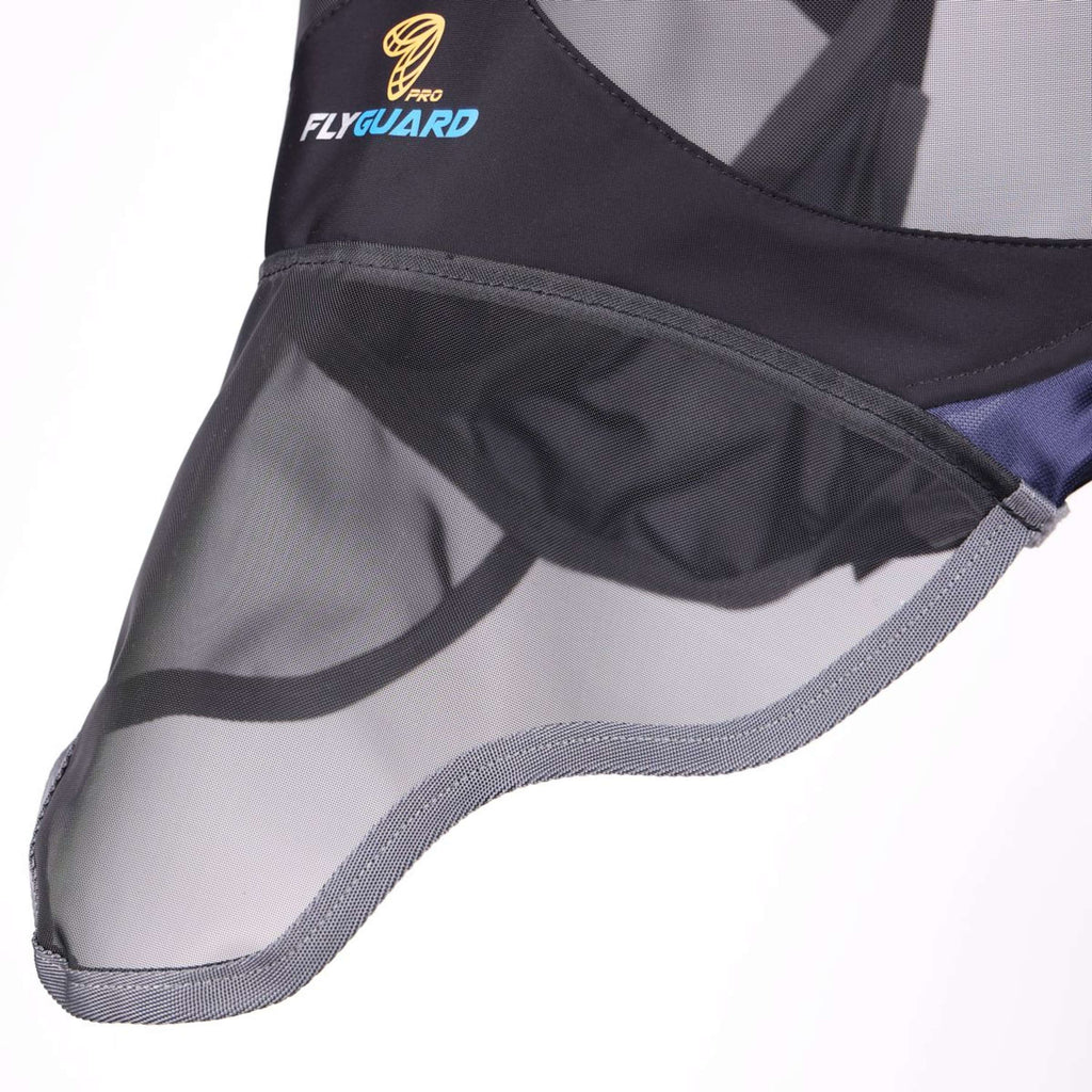 FlyGuard by Shires Fliegenmaske Pro Deluxe mit Ohren und Nase Navy