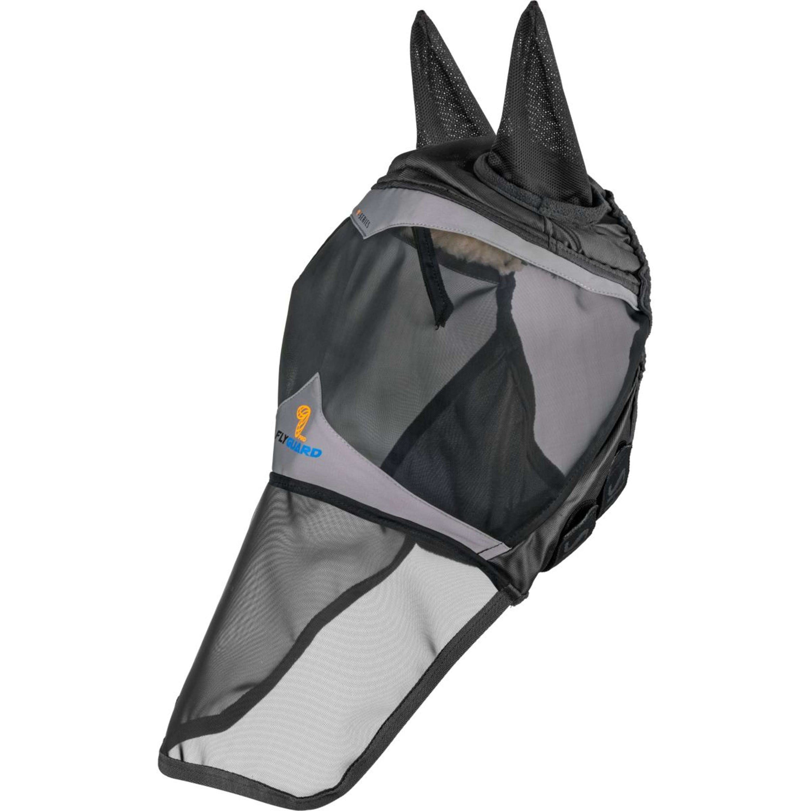 FlyGuard by Shires Fliegenmaske Pro Fine Mesh mit Ohren und Nasenklappe Jet FlyGuard by Shires Fliegenmaske Pro Fine Mesh mit Ohren und Nasenklappe Jet