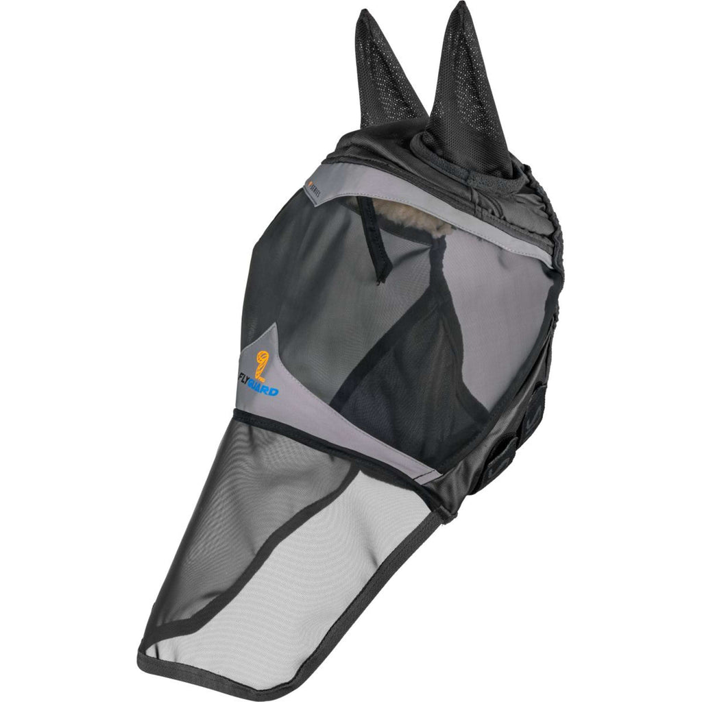 FlyGuard by Shires Fliegenmaske Pro Fine Mesh mit Ohren und Nasenklappe Jet