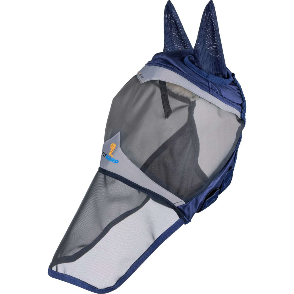 FlyGuard by Shires Fliegenmaske Pro Fine Mesh mit Ohren und Nasenklappe Navy