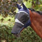 FlyGuard by Shires Fliegenmaske Pro Fine Mesh mit Ohren und Nasenklappe Navy